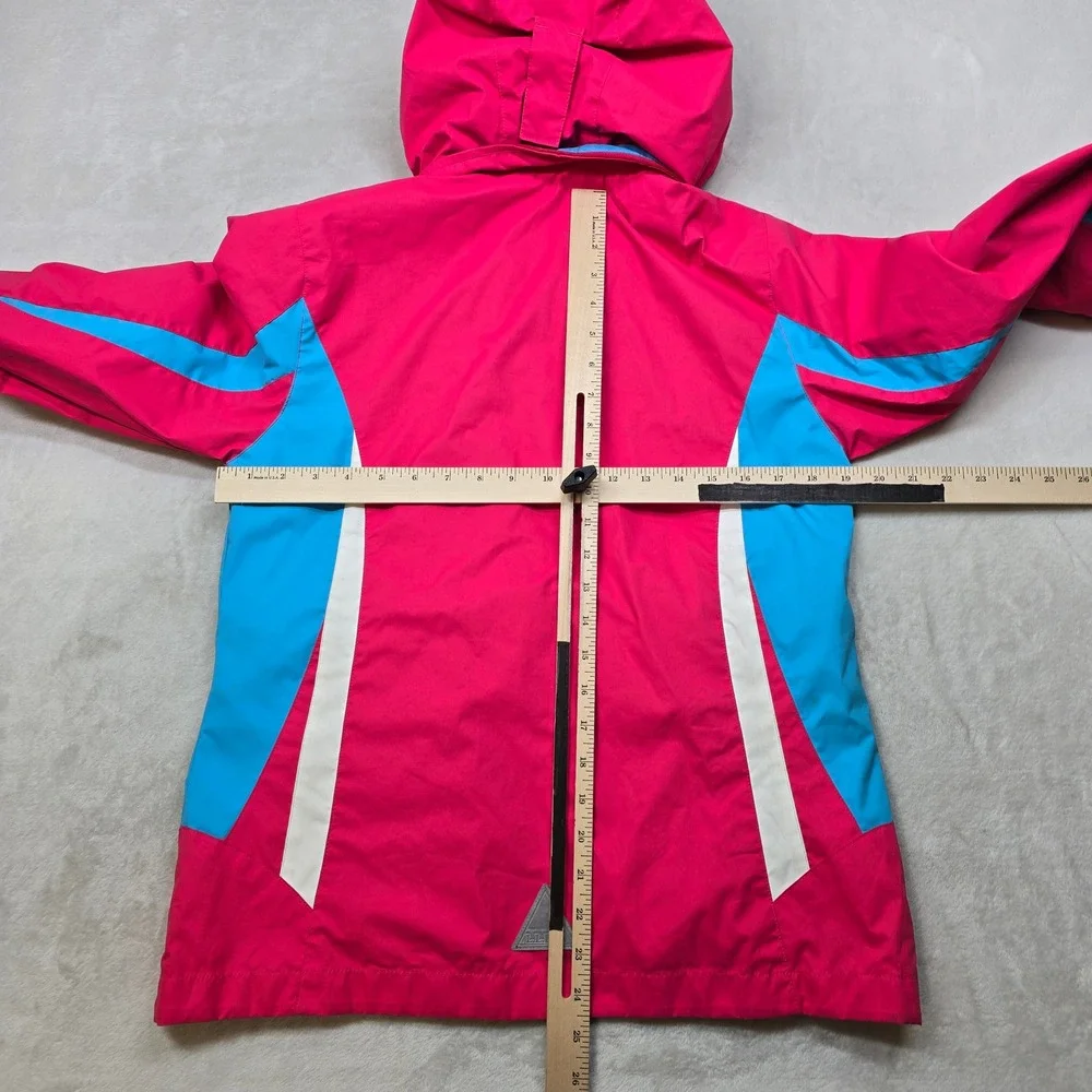 LLBean Systems Jacket Kids Girls‎ Large 14-16 Pink Blue Waterproof Hooded Ski